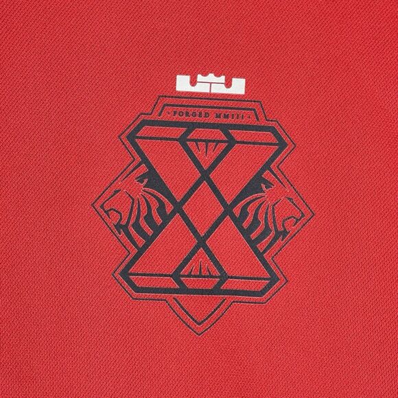 Nike Track Jacket Mens Medium Red Black LeBron James Lion Forged Swoosh Hoodie - Picture 3 of 13